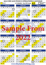 2023 Chicago Police Day Off Group Calendars