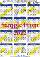 2023 Chicago Police Day Off Group Calendars